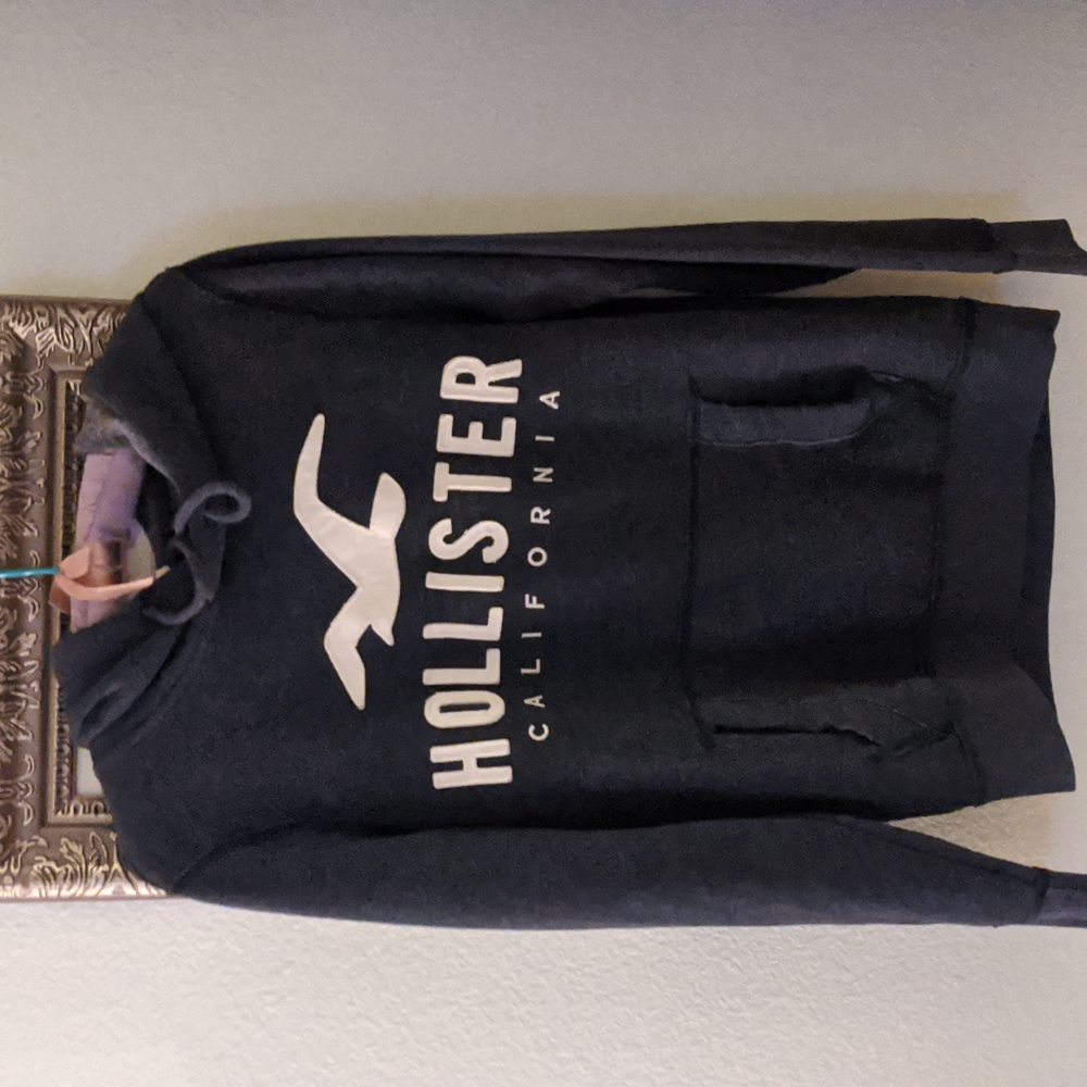 🏄XS, unisex, Hollister California medium blue hoodie